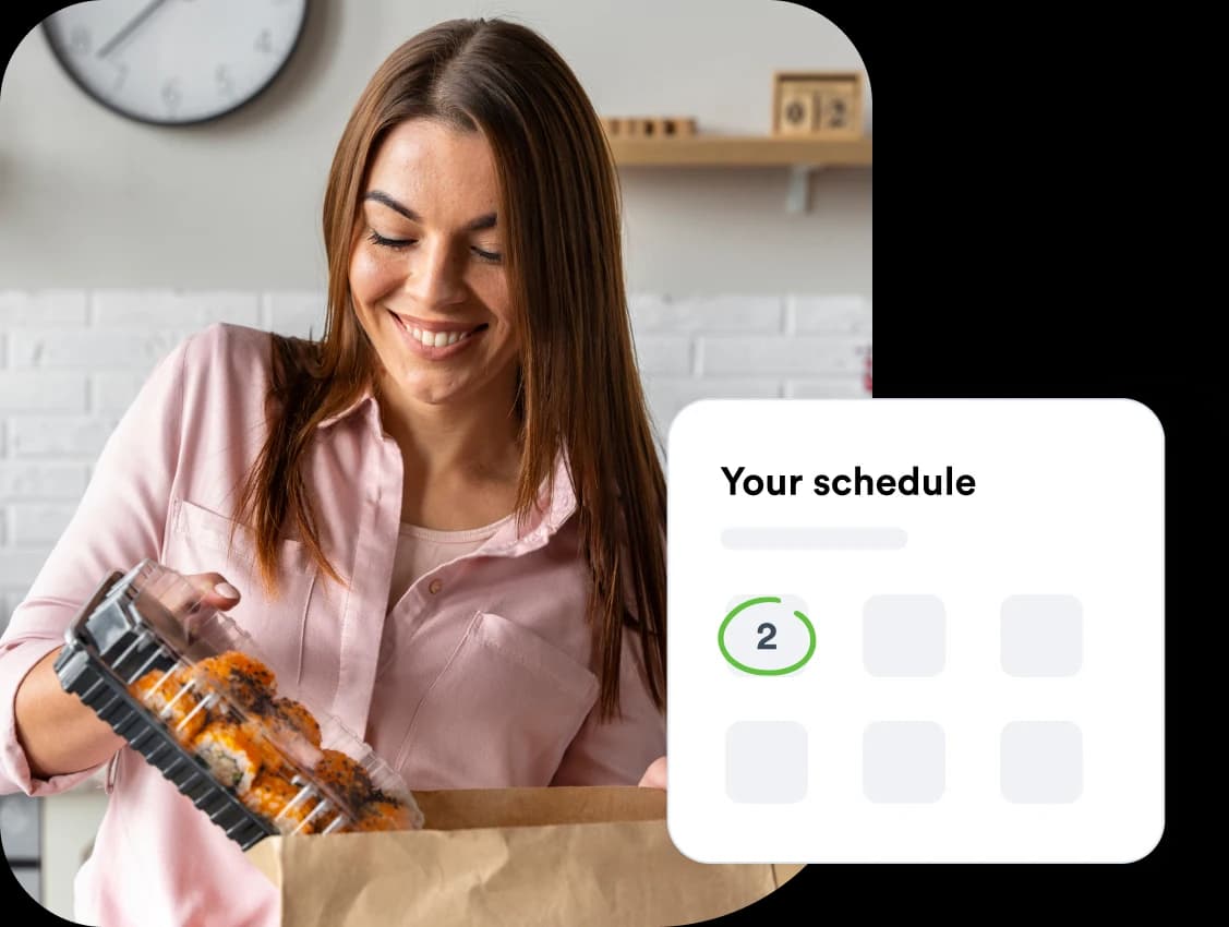 Scheduled meals