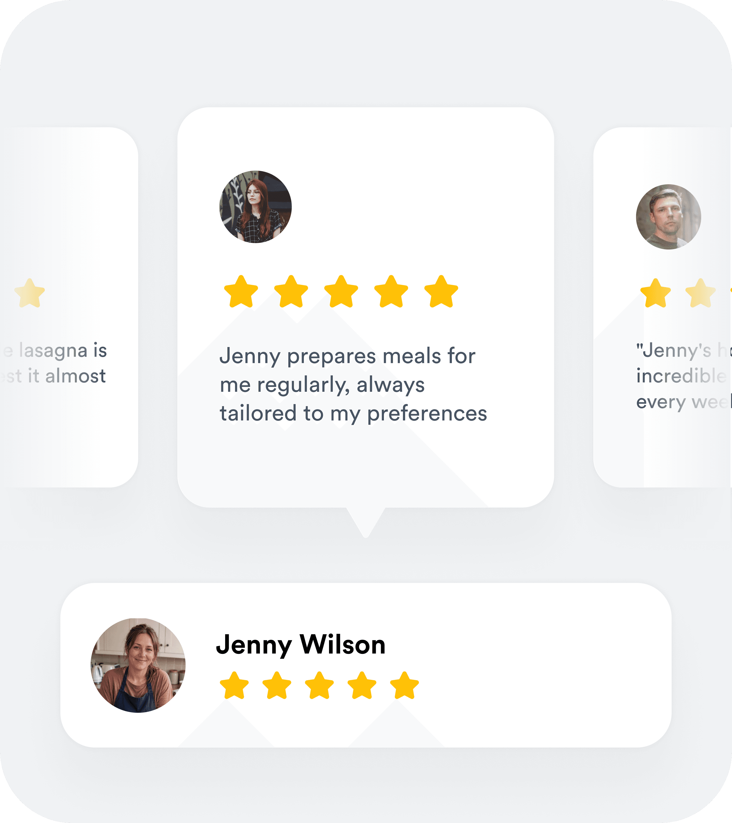 Customer reviews of a cook on Cheffo