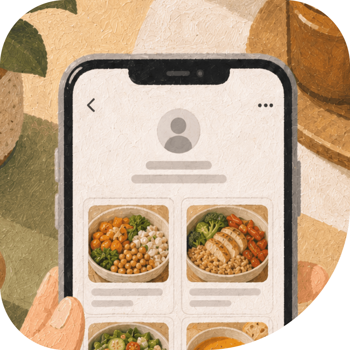 A phone showing a cook setting up their business page