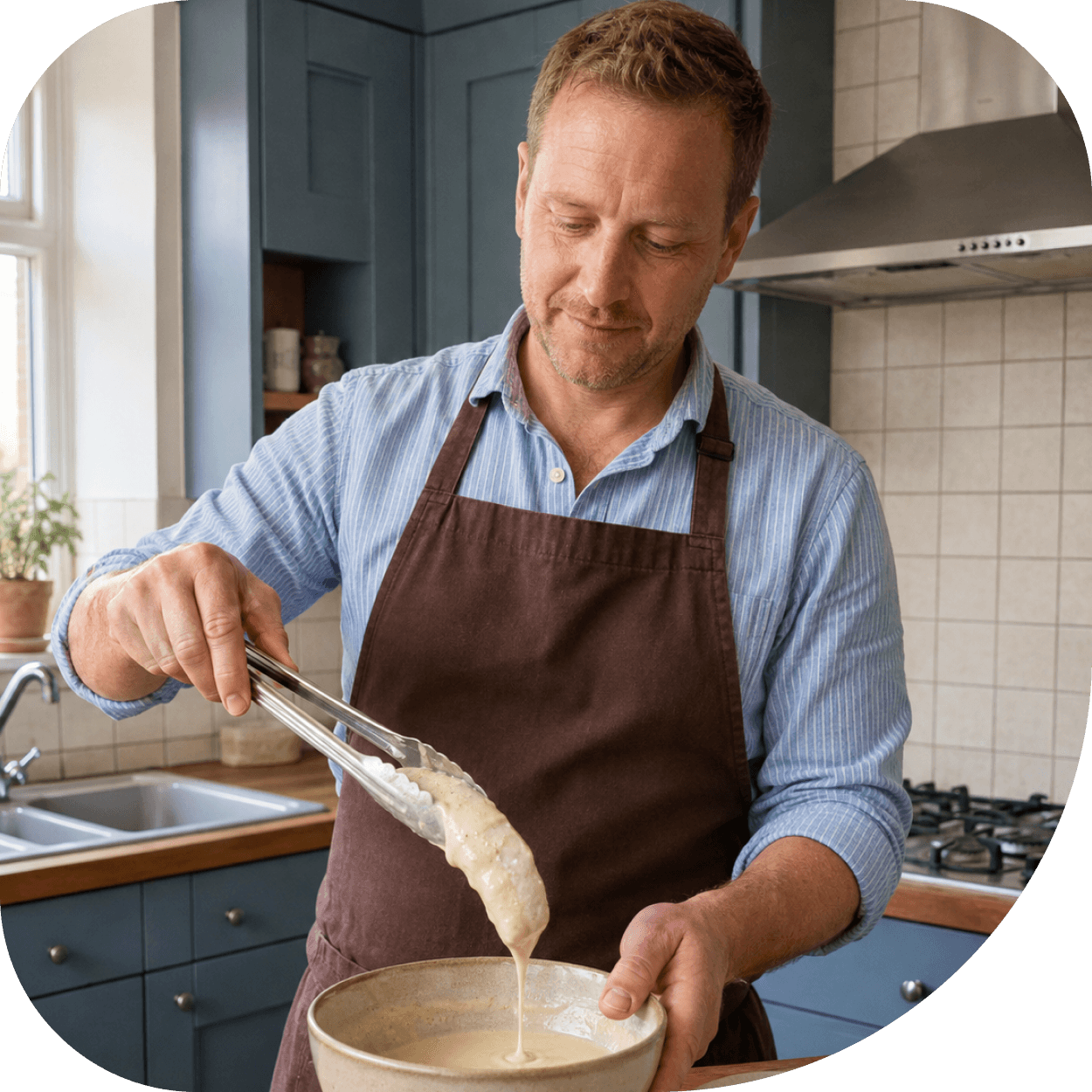 Two professional chefs cooking together