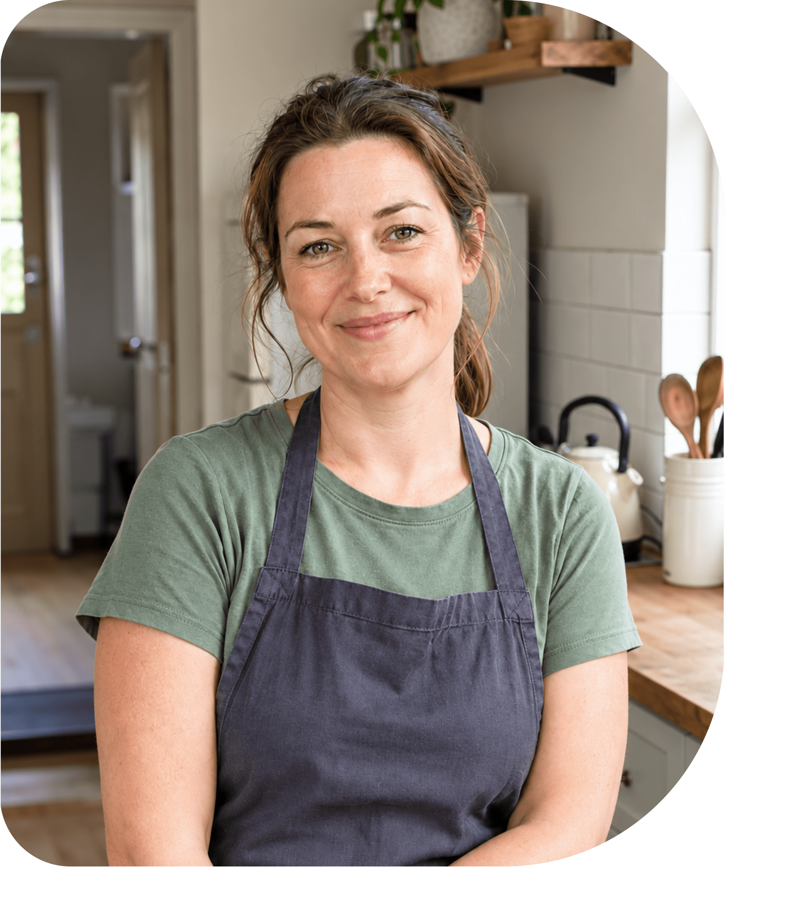 A friendly chef in the kitchen