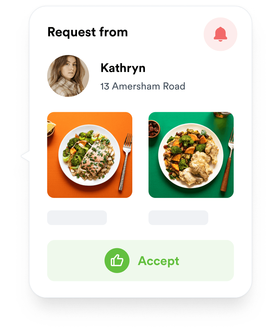 A customer request in the Cheffo app
