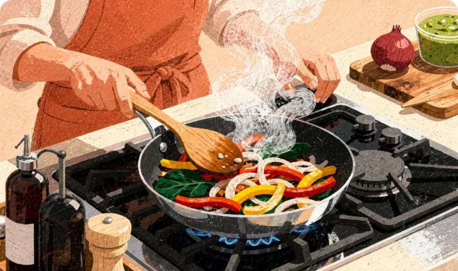 A personal cook preparing a meal at the hob